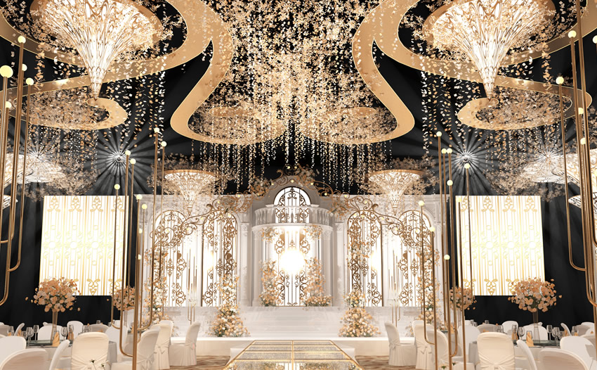 华州花木兰喜事汇金色大厅效果展示